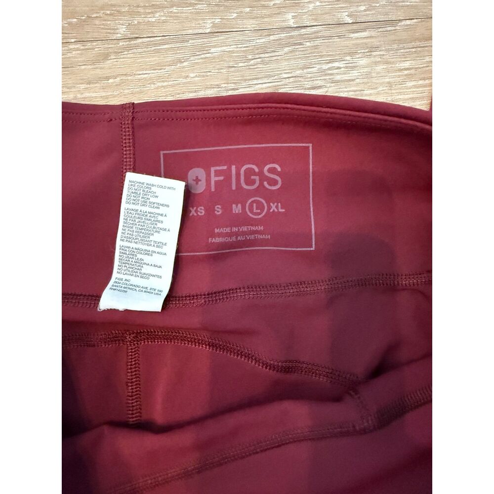 Figs Maroon Scrub Pants Size Large - Picture 3 of 6